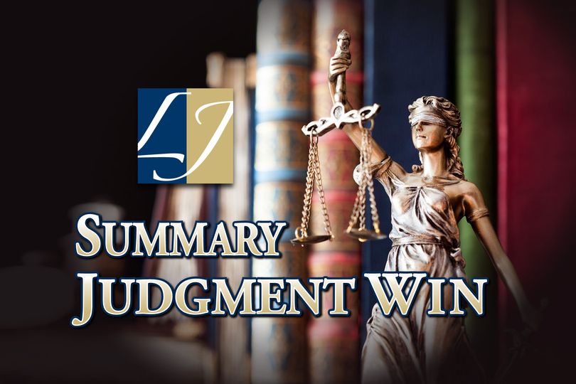 Summary Judgment Win